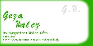 geza walcz business card
