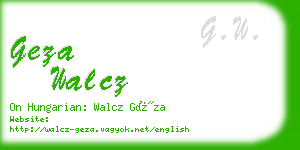 geza walcz business card